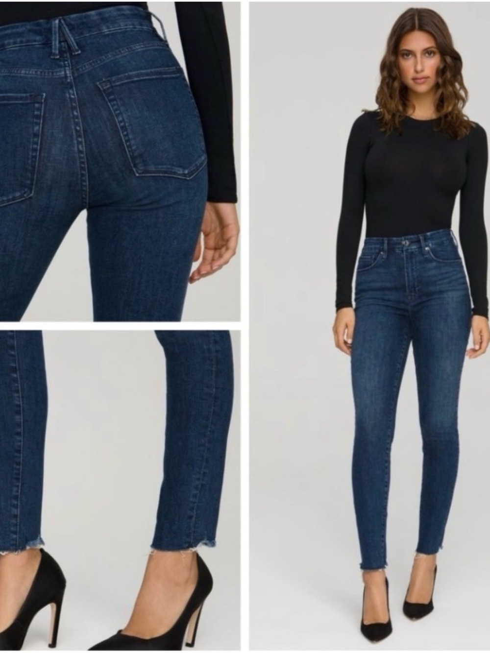 Good American good legs High-Rise Dark Blue Skinny Jeans